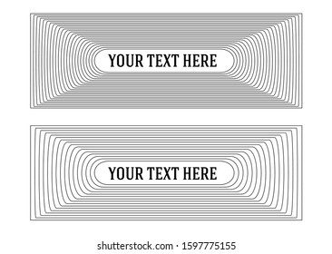 Modern style Design element website or app banners horizontal - abstract lines form 3d effect. Vector illustration EPS 10 Can be used web buttons template, web site page presentation