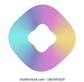 Modern style Design element website or app banners horizontal - abstract lines form 3d effect. Vector illustration EPS 10 Can be used web buttons template, web site page presentation