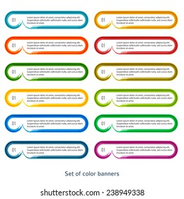 Modern style Design horizontal banners set border line brush paint. Vector Illustration EPS 10. Can be used for chart process the financial company, infographic template, web presentation