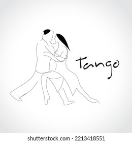 Modern style design tango dancers