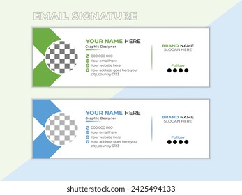 Modern style email signature design template.