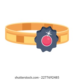 Modern style flat icon of an egyptian bracelet 