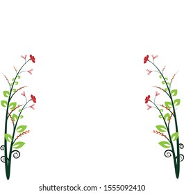 
Modern style flower tree with white background