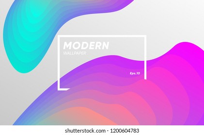 Modern style fluid gradient shapes, frame and text. bright neon colors. abstract background.