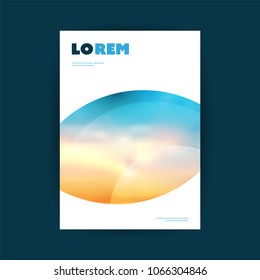Modern Style Flyer or Cover Design for Your Business with Blurred Image - Applicable for Reports, Presentations, Placards, Posters - Creative EPS10 Vector Template