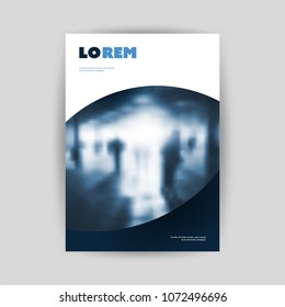 Modern Style Flyer or Cover Design with Blurred Image for Your Business - Applicable for Reports, Presentations, Placards, Posters - Creative EPS10 Vector Template