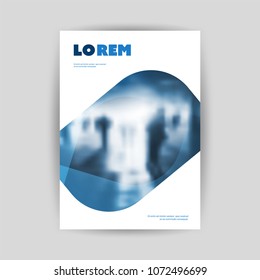 Modern Style Flyer or Cover Design with Blurred Image for Your Business - Applicable for Reports, Presentations, Placards, Posters - Creative EPS10 Vector Template