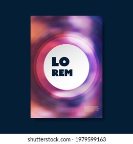 Modern Style Flyer or Cover Design for Your Business with Colorful Blurry Gradient Shapes - Template Applicable for Reports, Presentations, Placards, Posters, Guides, Catalogs