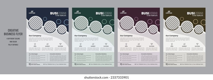 Diseño Moderno De Volante Con Mockup. Diseño Muy Simple Y Mínimo.