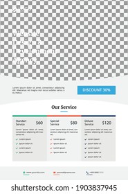 Modern style flyer template A4 size with bleeds high resolution vector compatible with your business