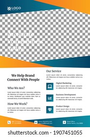 Modernes Flyer-Template A4 mit einem hochauflösenden Vektor, der mit Ihrem Unternehmen kompatibel ist