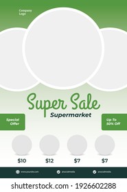 Modern style flyer template A4 size with bleeds high resolution vector compatible with your business