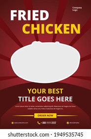 Modern style flyer template A4 size with bleeds high resolution vector compatible with your business, corporate flyer, business flyer, brochure template, leaflet template, fried chicken flyer,