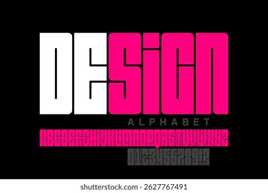 Modern style Font Design, alphabet letters and numbers vector illustration