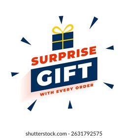 modern style free surprise gift offer background design vector