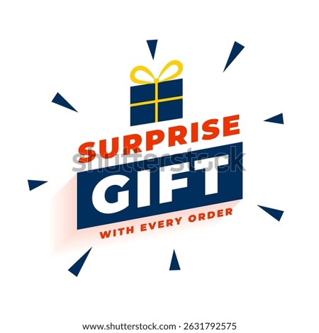 modern style free surprise gift offer background design vector