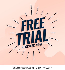 modern style free trial promo background get entry for no cost vector