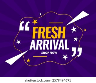 modern style fresh arrival marketing background purchase and save vector