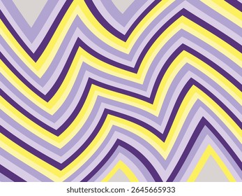 Modern style of geometric colorful Wavy Hand-Drawn Zigzag Pattern
