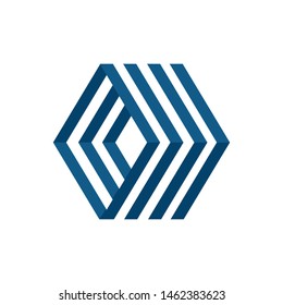 modern style geometric hexagonal logo design icon vector element