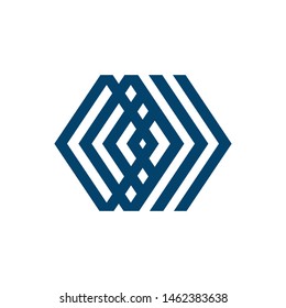 modern style geometric hexagonal logo design icon vector element