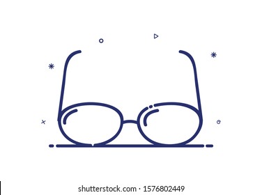 Modern style glasses vector icon