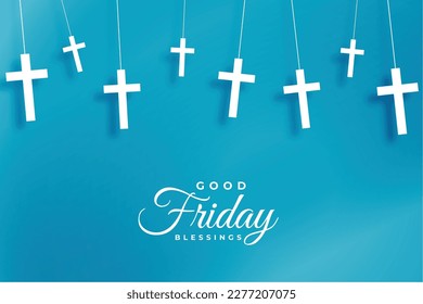 modern style good friday blessing card to inspire your belief and faith vector