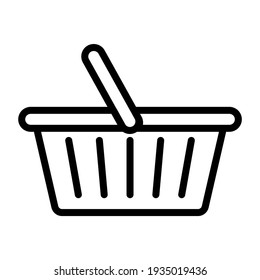 Modern Style Grocery Basket Icon