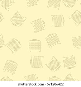 Modern Style House Heating Theme Vector Seamless Pattern. Perfect for site background, package and other endless fill.