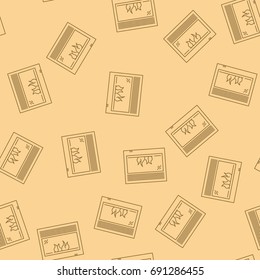 Modern Style House Heating Theme Vector Seamless Pattern. Perfect for site background, package and other endless fill.