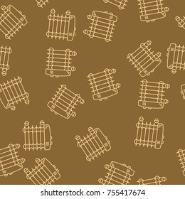 Modern Style House Heating Theme Vector Seamless Pattern. Perfect for site background, package and other endless fill.
