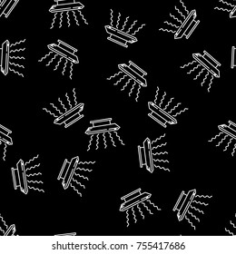 Modern Style House Heating Theme Vector Seamless Pattern. Perfect for site background, package and other endless fill.