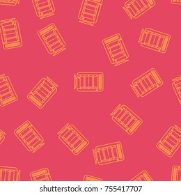 Modern Style House Heating Theme Vector Seamless Pattern. Perfect for site background, package and other endless fill.