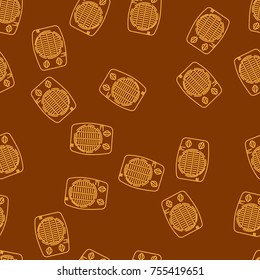 Modern Style House Heating Theme Vector Seamless Pattern. Perfect for site background, package and other endless fill.