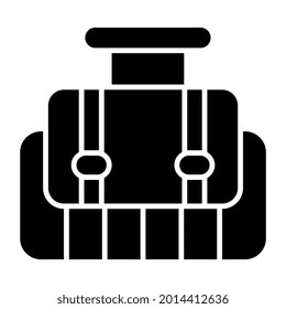 Icono de estilo moderno de la bolsa de la cámara