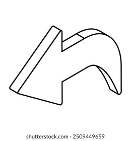 Icono de estilo moderno de flecha de dirección