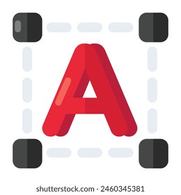Icono de estilo moderno de la herramienta de edición de texto