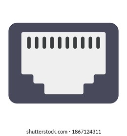 Modern style icon of ethernet port, editable vector 