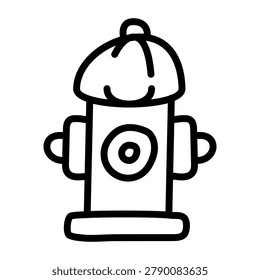 Modern style icon of fire hydrant 