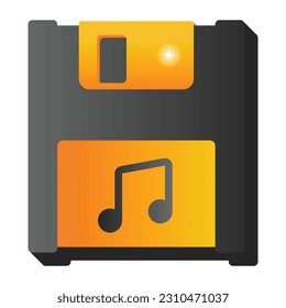 A modern style icon of floppy disk 