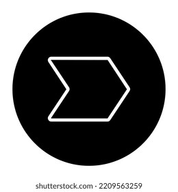 Modern style icon of forward arrow