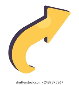 Modern style icon of forward arrow