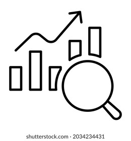 Modern style icon of graph analysis