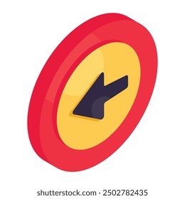 Modern style icon of left arrow