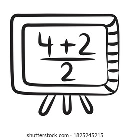 A modern style icon of mathematics class 