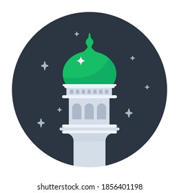 Modern style icon of mosque dome