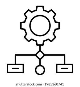 Icono de estilo moderno de configuración de red 
