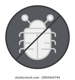 A modern style icon of no bug 