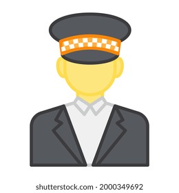 Modern style icon of security guard