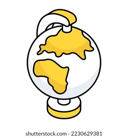      Modern style icon of table globe 